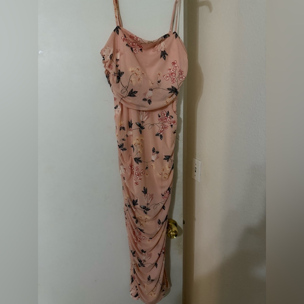 Floral Pink Sleeveless Dress